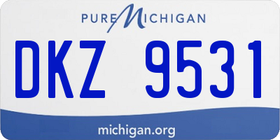 MI license plate DKZ9531