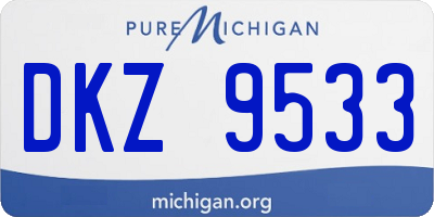 MI license plate DKZ9533