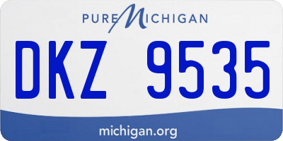 MI license plate DKZ9535