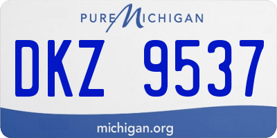 MI license plate DKZ9537