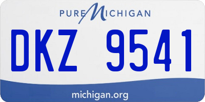 MI license plate DKZ9541