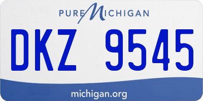 MI license plate DKZ9545