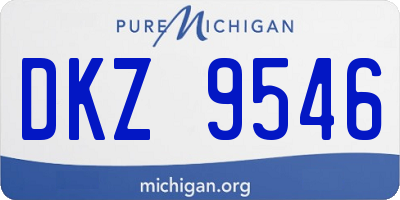 MI license plate DKZ9546