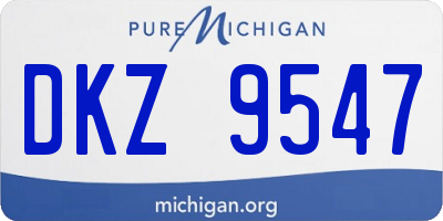 MI license plate DKZ9547