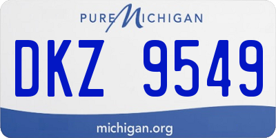 MI license plate DKZ9549