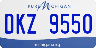 MI license plate DKZ9550