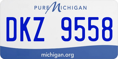 MI license plate DKZ9558