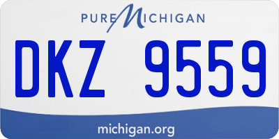 MI license plate DKZ9559