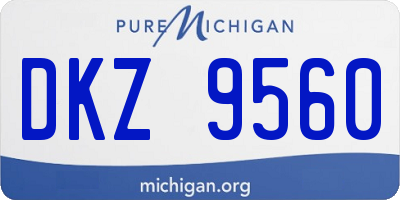 MI license plate DKZ9560