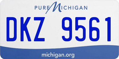 MI license plate DKZ9561