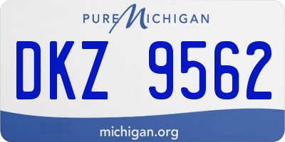 MI license plate DKZ9562