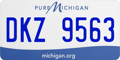 MI license plate DKZ9563
