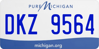 MI license plate DKZ9564