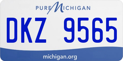 MI license plate DKZ9565