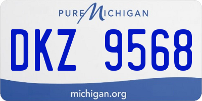 MI license plate DKZ9568