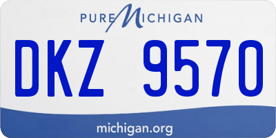 MI license plate DKZ9570