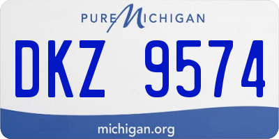 MI license plate DKZ9574