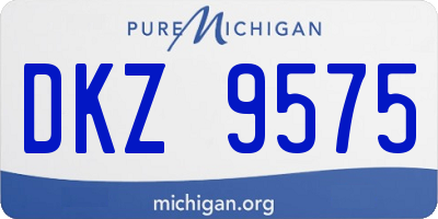 MI license plate DKZ9575