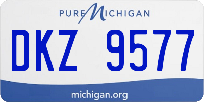 MI license plate DKZ9577