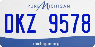 MI license plate DKZ9578