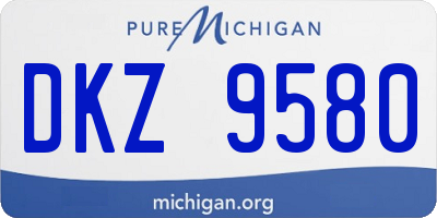 MI license plate DKZ9580