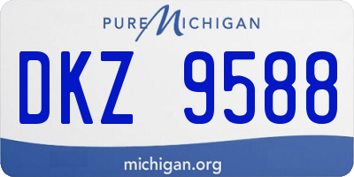 MI license plate DKZ9588