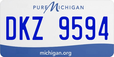 MI license plate DKZ9594