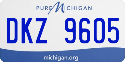 MI license plate DKZ9605