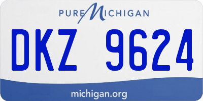 MI license plate DKZ9624