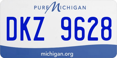 MI license plate DKZ9628