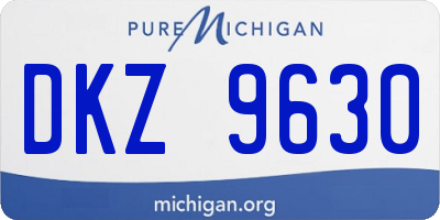 MI license plate DKZ9630