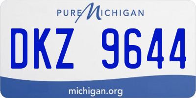 MI license plate DKZ9644