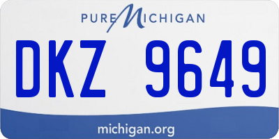 MI license plate DKZ9649