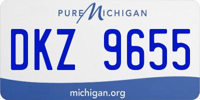 MI license plate DKZ9655