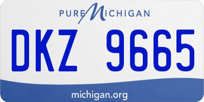 MI license plate DKZ9665