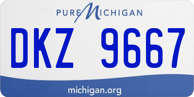 MI license plate DKZ9667