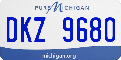 MI license plate DKZ9680