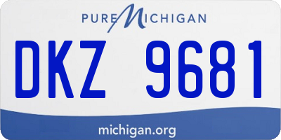 MI license plate DKZ9681