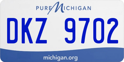 MI license plate DKZ9702