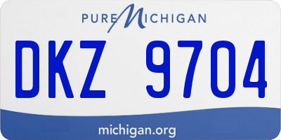 MI license plate DKZ9704