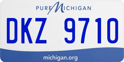 MI license plate DKZ9710
