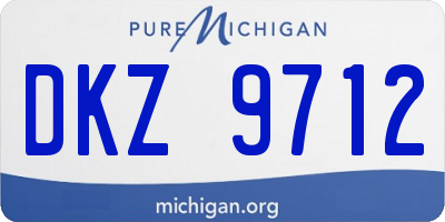 MI license plate DKZ9712