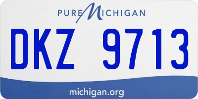 MI license plate DKZ9713