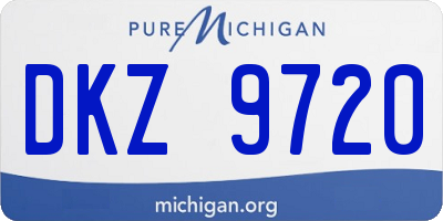 MI license plate DKZ9720