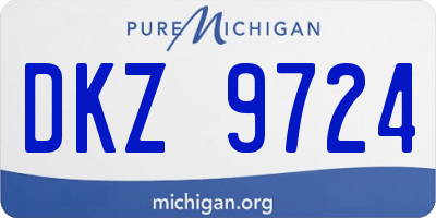 MI license plate DKZ9724