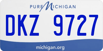 MI license plate DKZ9727