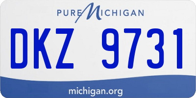 MI license plate DKZ9731