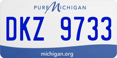 MI license plate DKZ9733