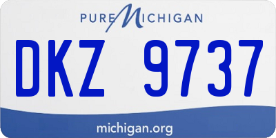 MI license plate DKZ9737