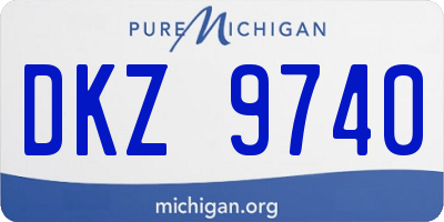 MI license plate DKZ9740